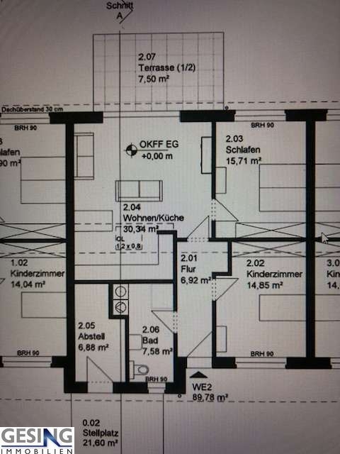 Grundriss MRH Reihenmittelhaus Grabow