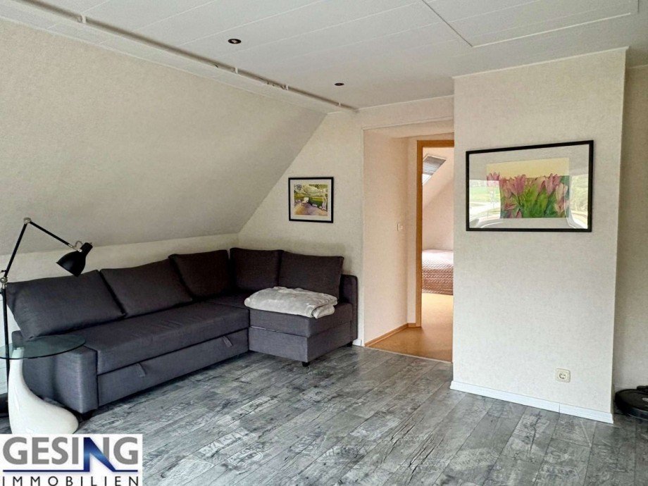 Wohnzimmer im Dachgeschoss Doppelhaush�lfte Zarrentin am Schaalsee